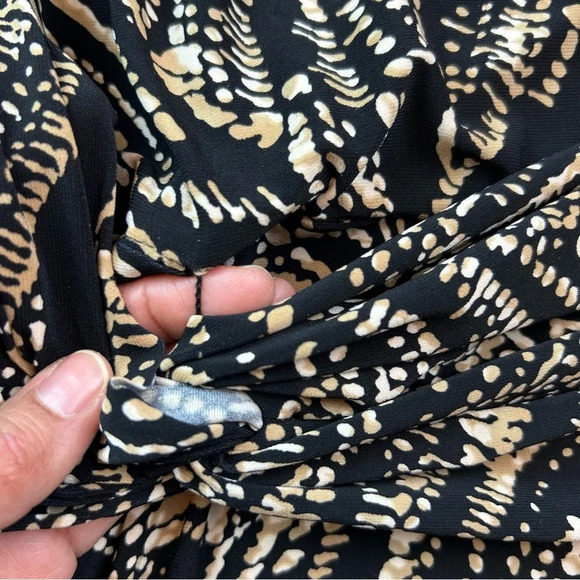 Vintage Evan Picone Faux Wrap Dress Size 12, V-Neck, Midi, Lightweight, Summer - Picture 4 of 11